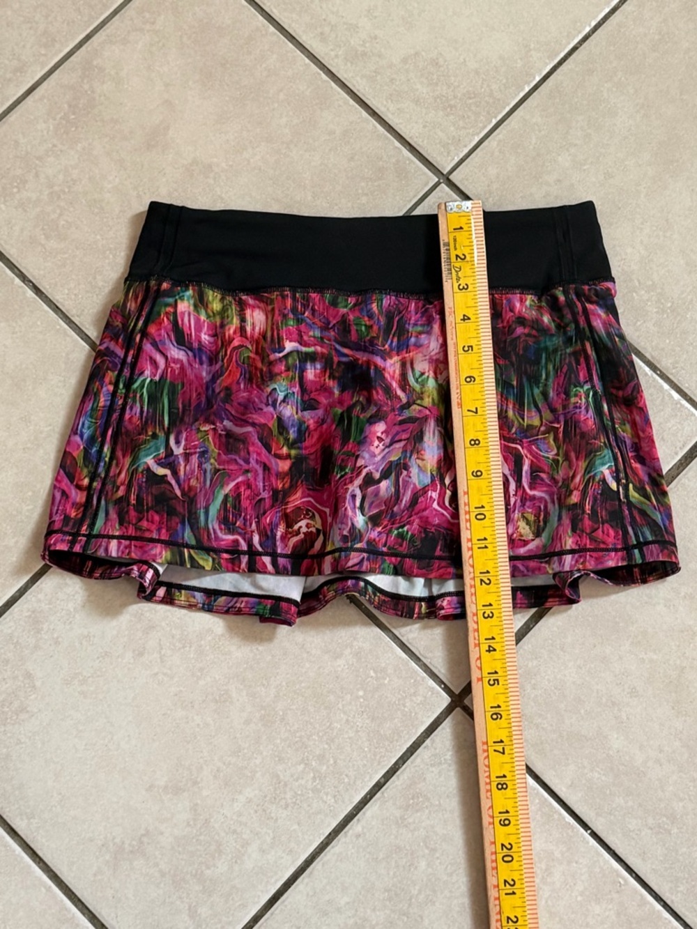 LULULEMON PACE RIVAL VIBRANT MULTICOLOR SKIRT/SKORT SIZE 6 - Picture 9 of 11